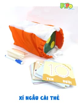 Thumbnail Xí ngầu cài thẻ PiPoVietnam - Tập tô viết xóa thông minh với 5 bộ thẻ cứng 4