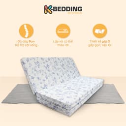 Thumbnail Nệm Bông Ép Gấp 3 K-Bedding By Everon MTP lớp vải tencel thoáng mát, nệm cứng cao 9cm, bảo hành 5 năm, màu ngẫu nhiên 3