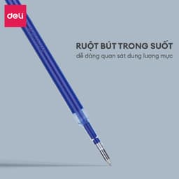 Thumbnail Ruột bút gel Deli 0.5mm dùng cho bút bi nước A575 lâu hết mực không gai khi viết mực trơn tru S206, S221 4