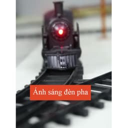 Thumbnail Bộ đồ chơi đường ray xe lửa cổ điển KAVY phun được khói chất liệu hợp kim có nhạc và đèn 3