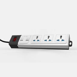 Thumbnail Ổ cắm đa năng USB CHỐNG GIẬT dây 3M/5M, Sạc nhanh 5V-2a, tích hợp RƠ-LE tự ngắt Rạng Đông - Model: OC02.USB 3C/10A 3