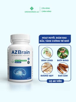 Thumbnail AZBR60- Viên uống hoạt huyết thông mạch, tăng cường chức năng tuần hoàn máu lên não hết đau đầu, mất ngủ ( Hộp 60 viên) 1