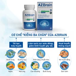 Thumbnail AZBR-Viên Uống Bổ Não AZbrain tăng cường trí nhớ, giảm đau đầu, lưu thông máu não - Grow Green AZ(Hộp 20v) 3
