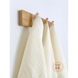 Thumbnail Khăn sữa cho bé màu kem trơn Petit Bebe muslin thấm hút mềm mại cho làn da bé 3