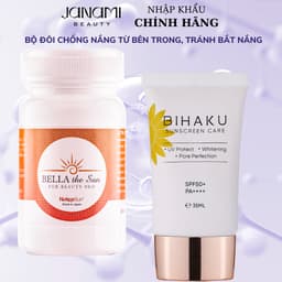 Thumbnail Bộ đôi chống nắng toàn diện và dưỡng trắng da ngừa lão hoá chuyên sâu từ Nhật Bản Bella The Sun 30v và Bihaku Sunscreen 2