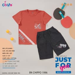 Thumbnail Set bộ hè Chippo chất liệu 100% Cotton mặc ở nhà cho bé Trai từ 6 đến 10 Tuổi (22-33Kg) 1