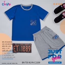 Thumbnail Set bộ hè Chippo chất liệu 100% Cotton mặc ở nhà cho bé Trai từ 11 đến 14 Tuổi (34-50kg) 3