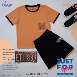 Thumbnail Set bộ hè Chippo chất liệu 100% Cotton mặc ở nhà cho bé Trai từ 11 đến 14 Tuổi (34-50kg) 2