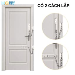 Thumbnail Chốt cửa dây xích an toàn cho phòng ngủ inox 304 HOBBY Home Decor KLC 3