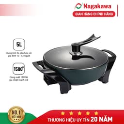 Thumbnail Nồi lẩu nướng điện 1 ngăn đa năng Nagakawa NAG1905 (5L) - Bảo hành 12 tháng 1