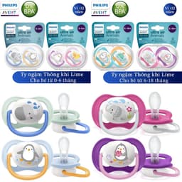Thumbnail Philips Avent núm ty ngậm thông khí 0-6 tháng SCF080/05 SCF080/06, 6-18 tháng SCF080/07 SCF080/08 1