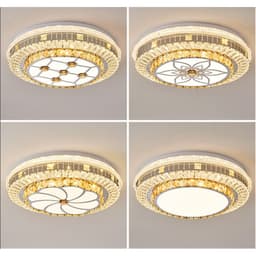 Thumbnail Đèn ốp trần MONSKY TAKO D500 phong cách hiện đại với 3 chế độ ánh sáng viền pha lê + ABS tán quang 1