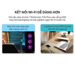 Thumbnail Bộ Chuyển Đổi USB Wifi TP-Link Archer T3U / T3U Plus / T3U Nano Chuẩn AC 1300Mpbs 2