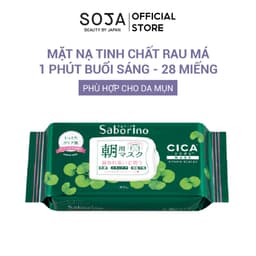 Thumbnail Mặt Nạ Tinh Chất Rau Má Saborino Dành Cho Da Mụn Morning Facial Sheet Cicacare 28 Miếng 2