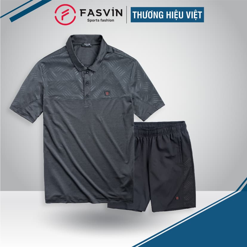 Ảnh Bộ quần áo thể thao nam Fasvin AB23583.HN chất vải mềm nhẹ co giãn thoải mái 1
