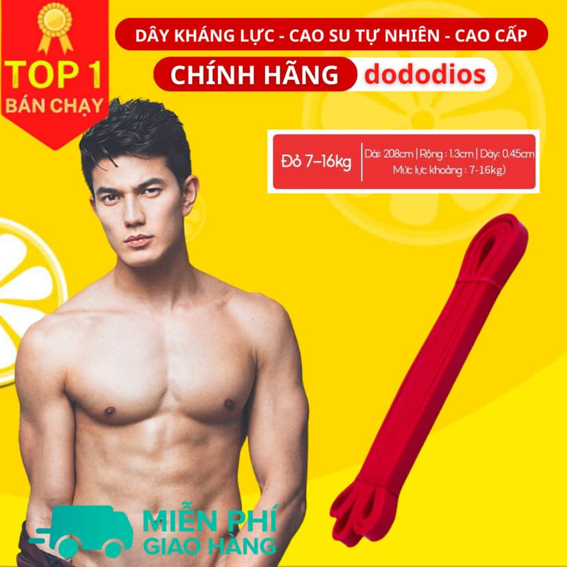 Ảnh Dây Kháng Lực - Dây Trợ Lực Tập Gym Powerband Tập Toàn Thân Chính Hãng Dododios Cực Bền 3