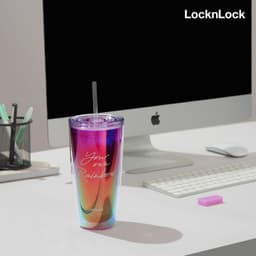 Thumbnail Ly nhựa 2 Lớp LocknLock 750ml HAP507 - Hàng chính hãng kèm ống hút và cọ rửa - JoyMall 3