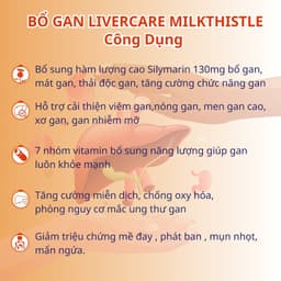 Thumbnail Viên Uống Bổ Gan NUTRIONELIFE Livercare Milkthistle Hỗ Trợ Thải Độc, Hạ Men Gan, Mát Gan, Hộp 30 Viên 1