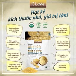 Thumbnail Hạt kê nếp vàng đã tách vỏ hữu cơ C'LaVie 200g 1