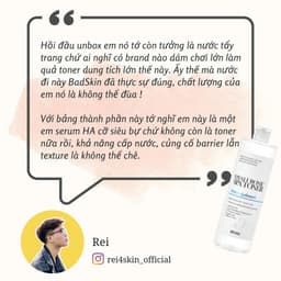 Thumbnail Nước hoa hồng Badskin Hyaluronic Spa Toner 500ml 4