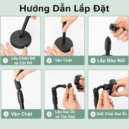 Thumbnail Giá Đỡ Điện Thoại, Bộ Chân Đế Để Bàn Dùng Livestream, Quay Video, Học Online, Ghi Hình Xoay 360 Độ Chính Hãng Amalife 2