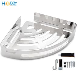 Thumbnail Kệ góc nhà tắm dán tường inox 304 bóng có keo dán Hobby Home Decor KG1 1