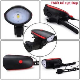 Thumbnail Đèn Còi Xe Đạp Thể Thao Siêu Sáng Kèm Pin Sạc USB LED T6 Chống Nước – Đèn Còi 140db 3 Chế Độ Sáng Chính hãng Amalife 2