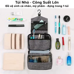 Thumbnail Túi Đựng Đồ Mỹ Phẩm,  Đồ Trang Điểm, Đồ Cá Nhân Đi Du Lịch Nhiều Ngăn Chống Nước Có Quai Xách Chính Hãng Amalife 1