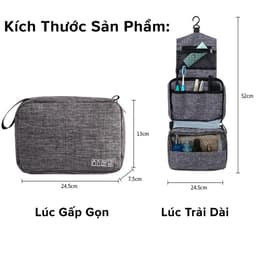 Thumbnail Túi Đựng Đồ Mỹ Phẩm,  Đồ Trang Điểm, Đồ Cá Nhân Đi Du Lịch Nhiều Ngăn Chống Nước Có Quai Xách Chính Hãng Amalife 2