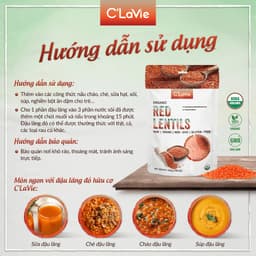 Thumbnail Đậu lăng đỏ tách vỏ hữu cơ C'LaVie 200g 2