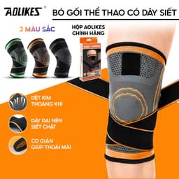 Thumbnail Bó gối có dây quấn trợ lực vải dệt kim 3D thoáng khí Aolikes AL7720 3