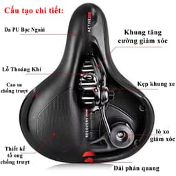 Thumbnail Yên Xe Đạp Địa Hình Siêu Êm Bọc Da PU, Thông Khí, Đàn Hồi Chống Sốc Phù Hợp Với Mọi Loại Xe Địa Hình Chính Hãng Amalife 4