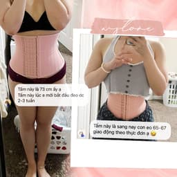Thumbnail Lolita - Đai Gen Nịt Bụng Latex by W.STORE Chính Hãng - Latex Màu Hồng 27 Xương 4 Nấc Cài - Corset Latex Chuẩn Đẹp 3