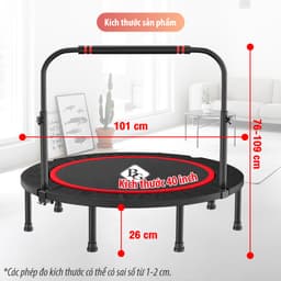 Thumbnail BG Sàn nhún 40 inch cao cấp loại có tay vịn Trampoline 1
