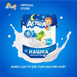 Thumbnail Sữa đêm tăng cân giúp bé phát triển trí não và thị giác gạo sữa vị táo và lê Agusha 200ml 3