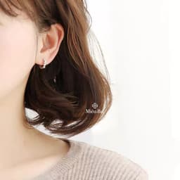 Thumbnail Khuyên tai bạc nữ tròn xoắn đính đá Miêu Bạc bông tai nữ chất liệu Bạc S925 chốt cài chắc chắn phụ kiện trang sức MB62 3