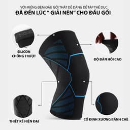Thumbnail Băng gối bóng đá, bóng chuyền vải dệt kim 3D thoáng khí Aolikes 7718 (1 chiếc) 2