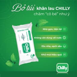 Thumbnail Khăn lau phụ khoa Chilly Fresco chiết xuất bạc hà se se lạnh, làm sạch khử mùi hiệu quả, gói 12 tờ 4