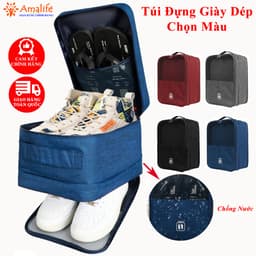 Thumbnail Túi Đựng Giày Dép Du Lịch Chống Nước Đa Năng, Balo Đựng Giày Dép Thể Thao Tiện Dụng 3 Ngăn Cao Cấp Chính Hãng Amalife 1