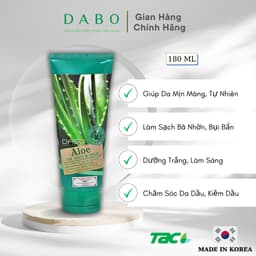 Thumbnail Sữa rửa mặt tinh chất Lô hội DABO Aloe Foam Cleanser 180ml 2