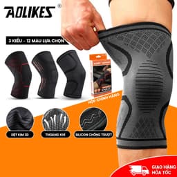 Thumbnail Băng gối bóng đá, bóng chuyền vải dệt kim 3D thoáng khí Aolikes 7718 (1 chiếc) 1