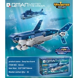 Thumbnail Đồ chơi lắp ráp, xếp hình Qman 42113 - Bảo vệ biển sâu (237 mảnh ghép) 2