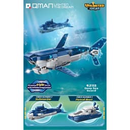 Thumbnail Đồ chơi lắp ráp, xếp hình Qman 42113 - Bảo vệ biển sâu (237 mảnh ghép) 3