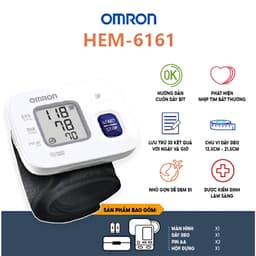Thumbnail Máy đo huyết áp cổ tay tự động OMRON HEM 6161 - 01 bộ 3