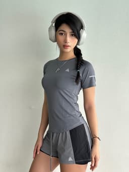 Thumbnail Áo thun thể thao nữ tập gym yoga Fitme vạt bầu thoáng khí thấm hút mồ hôi AVBNU 3