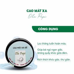 Thumbnail Cao mát-xa cho bé tiện lợi đi xa an toàn lành tính hũ 20g Ola Papi 2