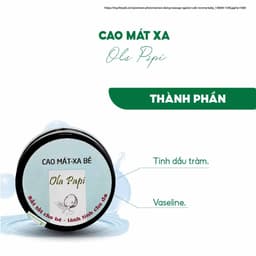 Thumbnail Cao mát-xa cho bé tiện lợi đi xa an toàn lành tính hũ 20g Ola Papi 3