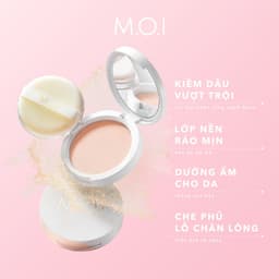 Thumbnail Phấn phủ M.O.I Cosmetics kiềm dầu kháng nước - tone tự nhiên 10g 3