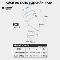 Thumbnail Bó gối có dây quấn trợ lực co dãn 4 chiều Yasu YS7720 (1 CHIẾC) 3