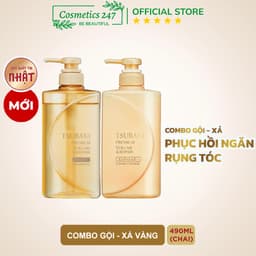 Thumbnail Combo Gội Xả Dầu Gội Tsubaki Đỏ Dưỡng tóc bóng mượt Premium Moist Tsubaki (490ml/chai) 2